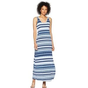 Karen Kane Maxi Dress size small, blue and white